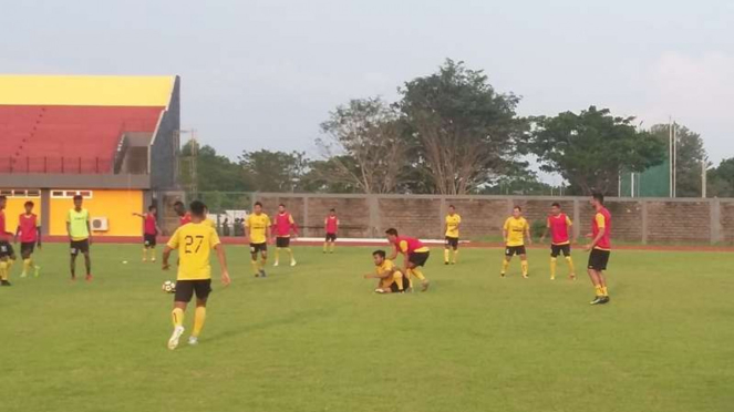 Situasi latihan Sriwijaya FC