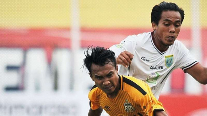 Pertandingan Liga 1 antara Bhayangkara FC kontra Persela Lamongan
