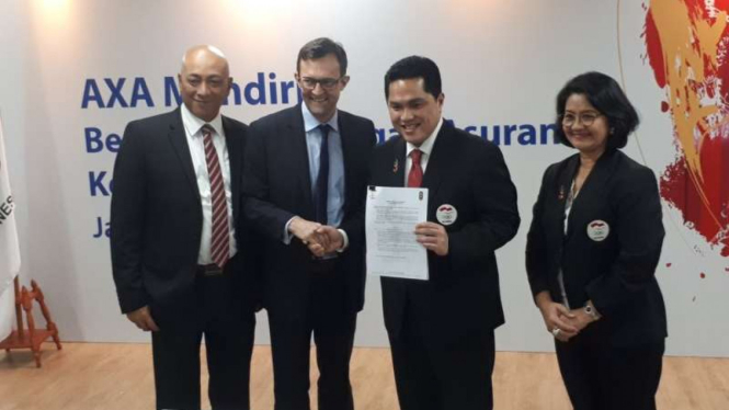 AXA Mandiri resmi jadi partner Indonesia untuk asuransi atlet Asian Games 2018.