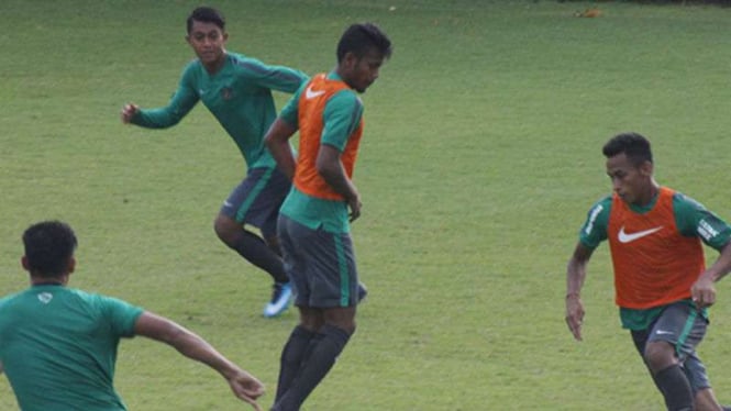 Timnas Indonesia U-23 berlatih.