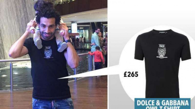 Mohamed Salah dengan busana mahalnya.