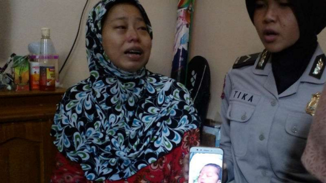 Marliyana, warga Depok yang kehilangan bayinya, Jumat, 27 April 2018