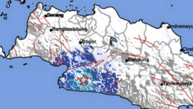 Lokasi gempa Cianjur.