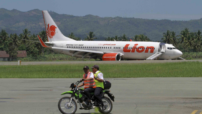 Pesawat Lion Air Tergelincir, Bandara Djalaludin Gorontalo Masih Ditutup