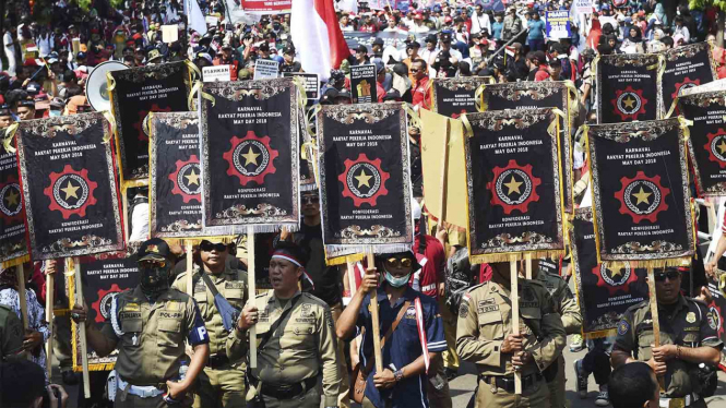 Demo Hari Buruh di Jakarta