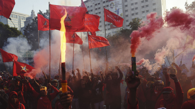 Demo Hari Buruh di Jakarta