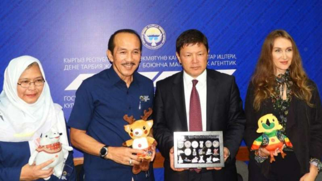Jumpa pers 2018 Asian Games Fun Run di Kantor Sport Agency of Kyrgyz Republic