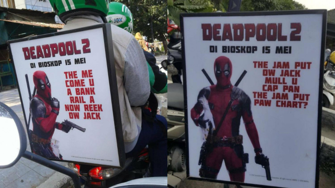 Promosi Film Deadpool 2 di Ojek Online