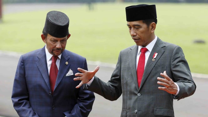 Pertemuan Sultan Brunei Hassanal Bolkiah dan Presiden Joko Widodo