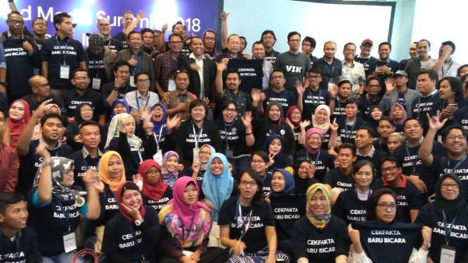 Pertemuan Trusted Media Summit 2018 di Jakarta.