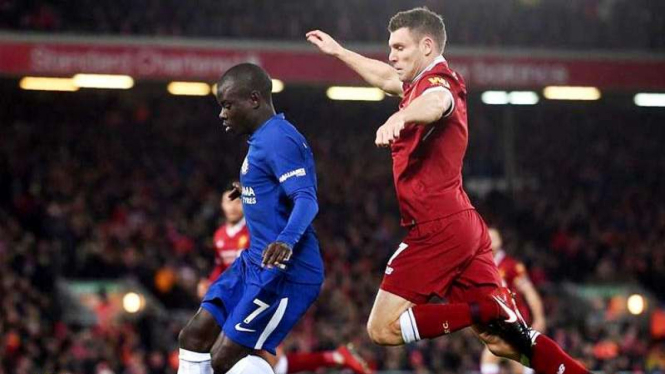 Laga Chelsea-Liverpool, N'Golo Kante dan James Milner