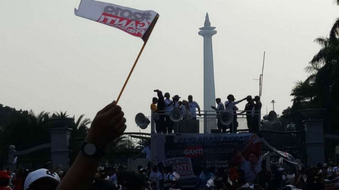 Organisasi Advokat Cinta Tanah Air atau ACTA menggelar deklarasi akbar gerakan #2019GantiPresiden di kawasan Monas, Jakarta, pada Minggu, 6 Mei 2018.