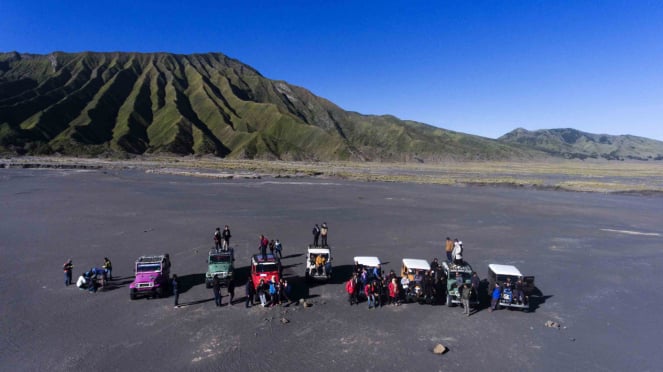 Suasana Taman Nasional Bromo Tengger Semeru di Pasuruan, Jawa Timur