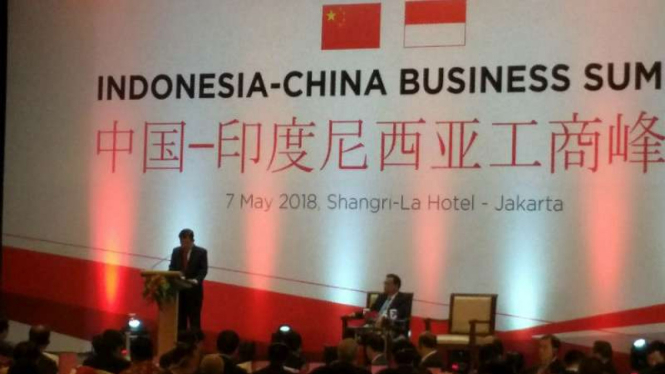 Indonesia China Bussiness Summit, Jakarta, 7 Mei 2018.