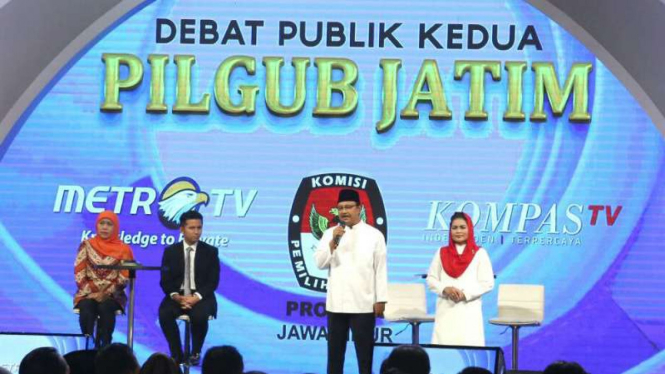 Debat kandidat cagub cawagub Pilkada Jatim 2018.