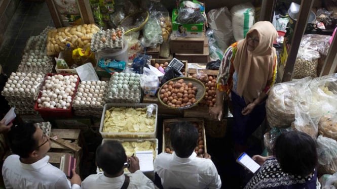 Pemantauan harga pangan di Pasar Beringharjo, DI Yogyakarta