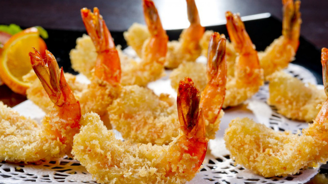 Udang goreng.