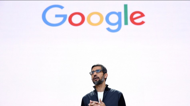 Sundar Pichai dalam Google I/O 2018. Sumber: Mashable.