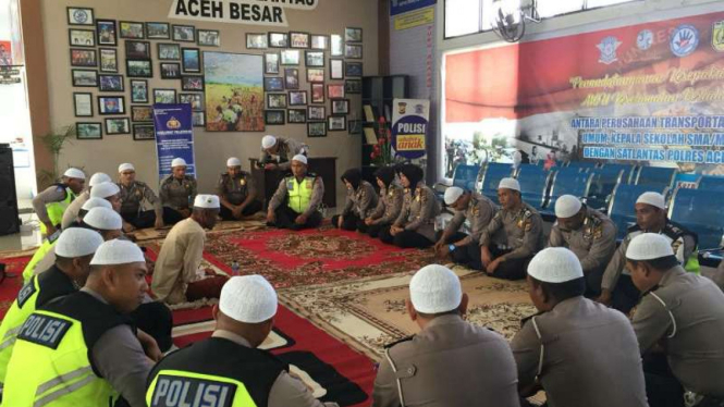 Polisi Aceh gelar zikir dan doa bersama untuk korban Mako Brimob.