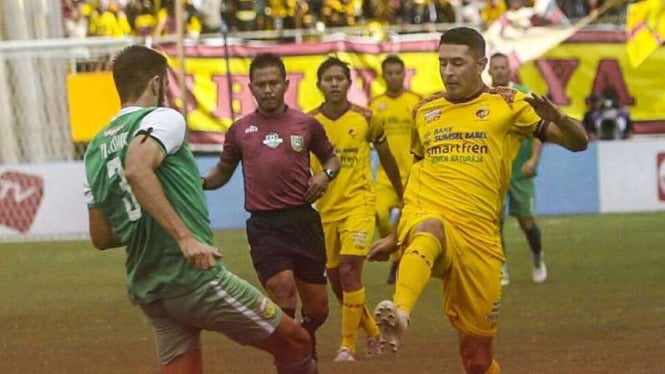 Laga Liga 1, Sriwijaya FC vs Bhayangkara FC