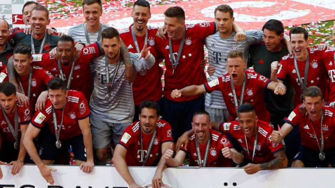 Bayern Munich juara Bundesliga musim 2017-18.