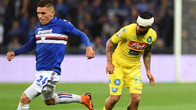 Duel Sampdoria vs Napoli.