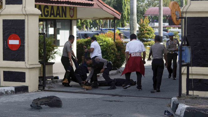 Pelaku penyerangan aksi terorisme di Mapolda Riau