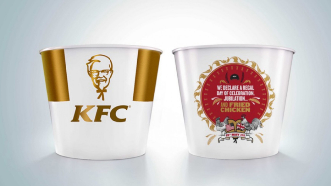 Menu baru KFC yang terinspirasi dari Pangeran Harry dan Meghan Markle.