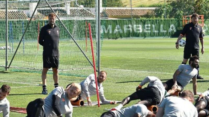 Skuat Liverpool sedang menjalani pemusatan latihan di Marbella, Spanyol