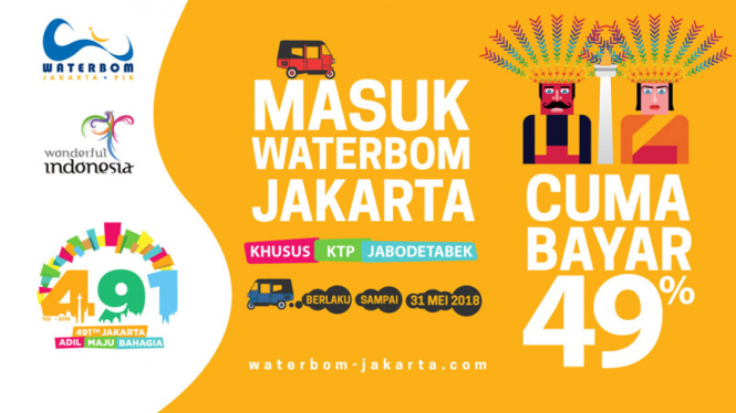 Cuma Bayar 49% Masuk Waterbom Jakarta