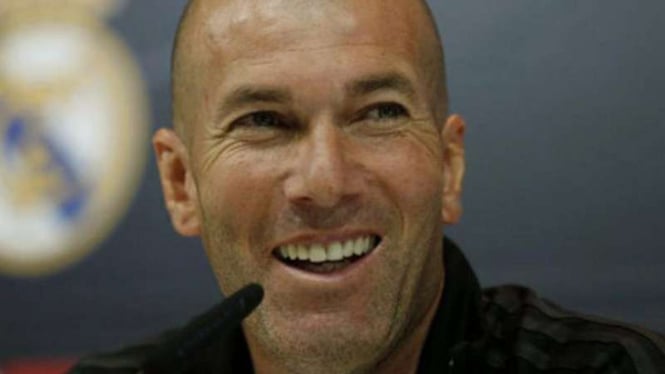 Pelatih Real Madrid, Zinedine Zidane.