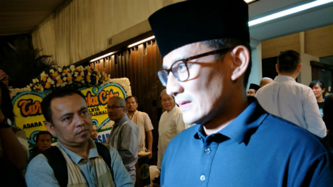Wakil Gubernur DKI Jakarta, Sandiaga Uno melayat Adira Taista