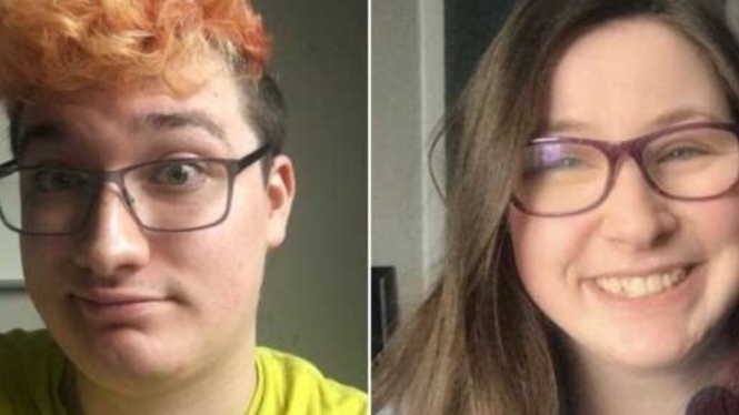 C.J. Poirer (left) is on his way to visit Becca Warren (right) after a beleaguered Twitter campaign - GoFundMe