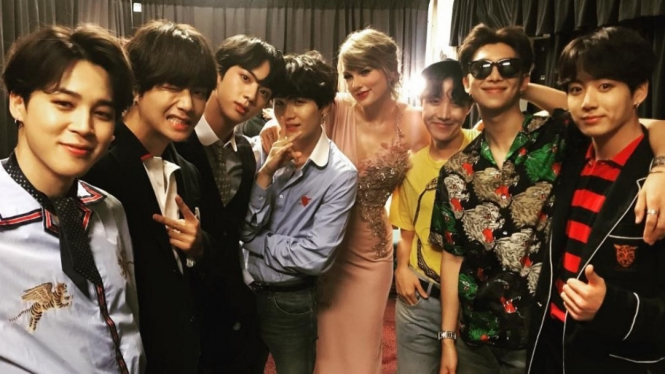 BTS dan Taylor Swift di BMA 2018