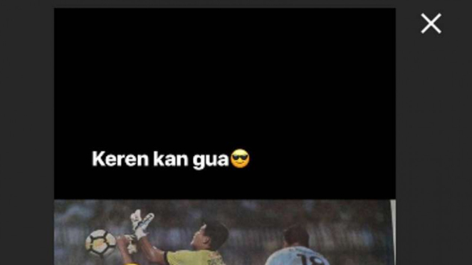 Foto yang diunggah bek Persija Jakarta, Rezaldi Hehanusa di Instagram