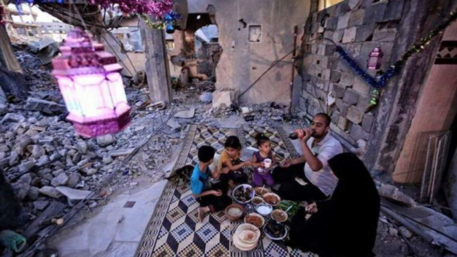 Kondisi buka puasa umat Muslim di Jalur Gaza