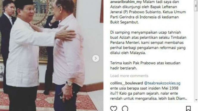Anwar Ibrahim dan Prabowo Subianto
