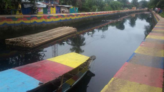 Sungai Sekanak di kota Palembang, Sumatra Selatan, direstorasi untuk menyambut penyelenggaraan Asian Games tahun 2018.