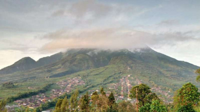 Kondisi Gunung Merapi seperti pantauan dari Pos Selo beberapa waktu lalu.