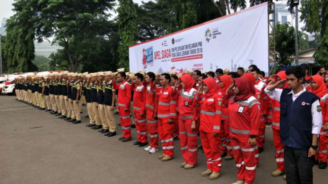 Apel siaga dan pelepasan tim relawan Palang Merah Indonesia untuk Siaga Lebaran 2017
