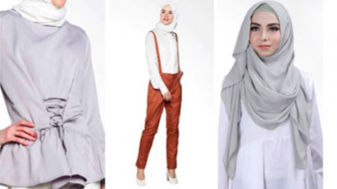 Ilustrasi gaya hijab cute dan kekinian