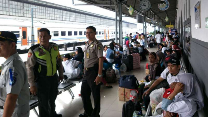 Suasana di Stasiun Senen, Jakarta Pusat, beberapa waktu lalu.