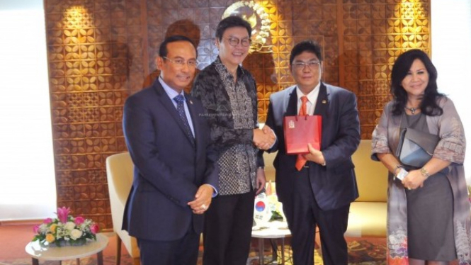 Wakil Ketua DPR RI Utut Adianto saat menerima Duta Besar Korsel untuk Indonesia 