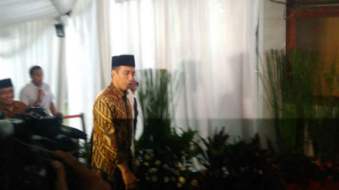 Presiden Joko Widodo tiba di rumah Ketua MPR, Zulkifli Hasan.