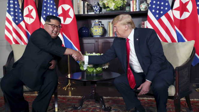 Pertemuan Donald Trump dan Kim Jong-un di Singapura