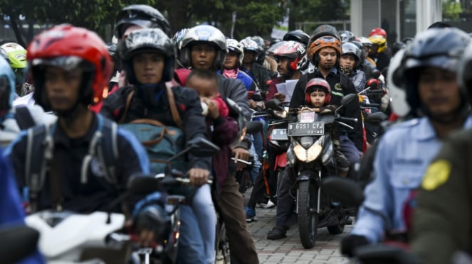 Ilustrasi Mudik Gratis Sepeda Motor.