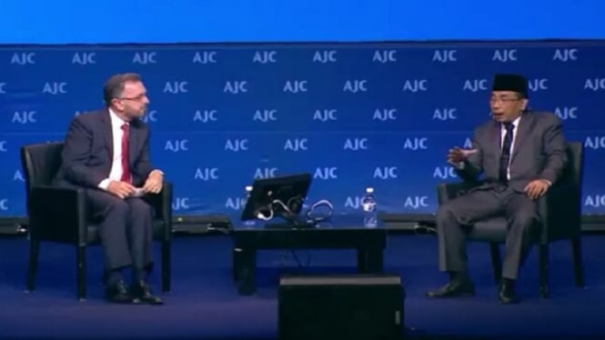 Tokoh NU KH Yahya Staquf di acara Yahudi Amerika di Israel