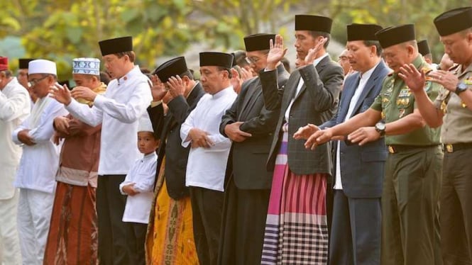 Presiden Joko Widodo Salat Id di Kebun Raya Bogor 15 Juni 2018
