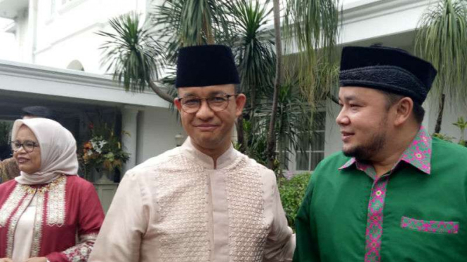 Gubernur DKI Jakarta Anies Baswedan hadiri acara open house di rumah Wapres JK