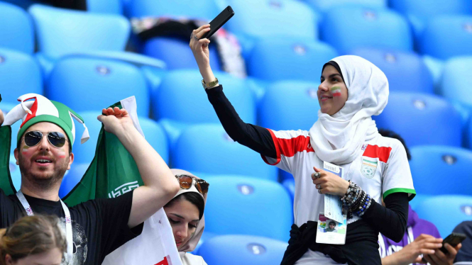 Suporter cewek Iran di Piala Dunia 2018